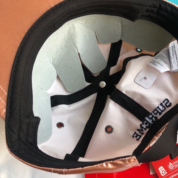 SUPREME/ North Face Collab 6- Panel Rose Gold Hat - Picture 4 of 6